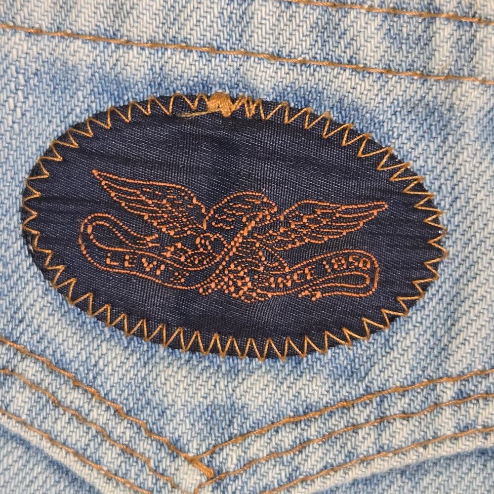 RARE Vintage 70s/80s Levi's 501 Orange Tab 32x30 Embroidered Button Fly Straight - Picture 5 of 16